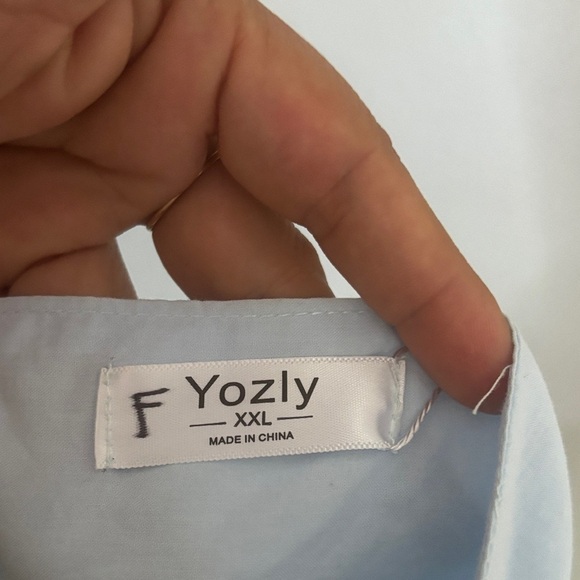 Sky Blue Sleeveless Chemise - Picture 2 of 7